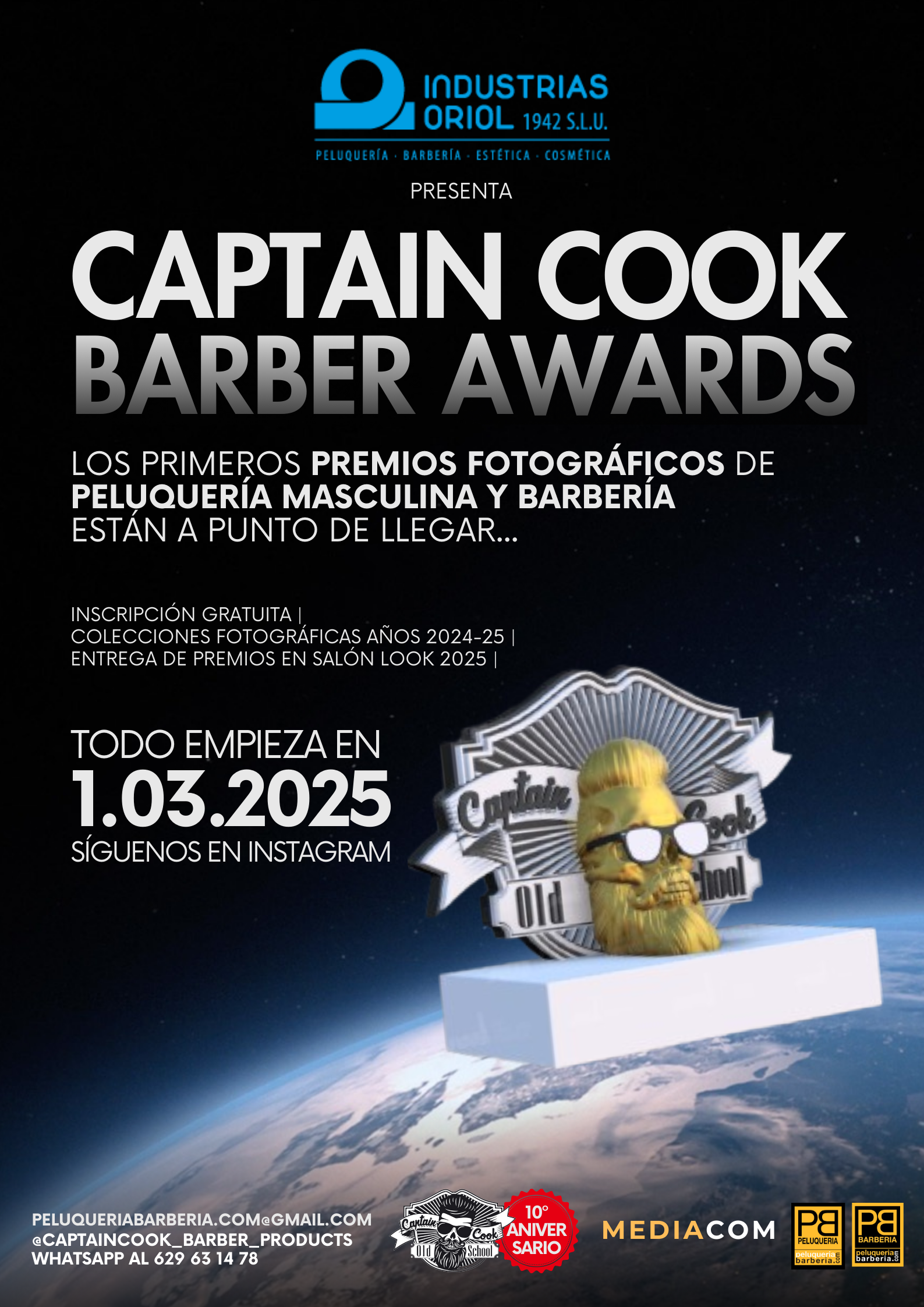 2 Captain Cook celebra su 10º aniversario  con la primera edición de los  Captain Cook Barber Awards 2024-2025
