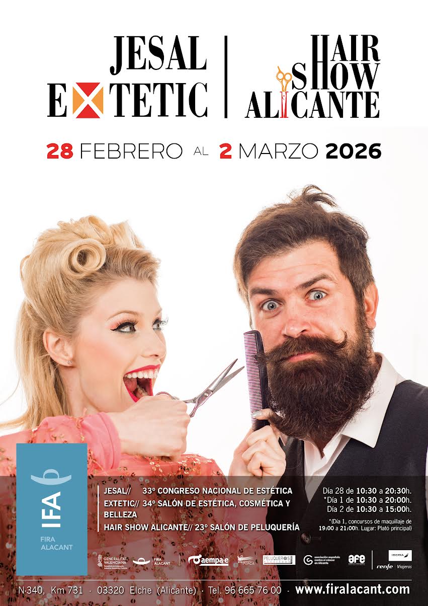 1 FIRA ALACANT se convertirá en el epicentro de la innovación y las tendencias en peluquería y barbería con la celebración de Jesal-Extetic Hair Show Alicante